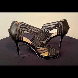 Jimmy Choo Leather/Mesh heel